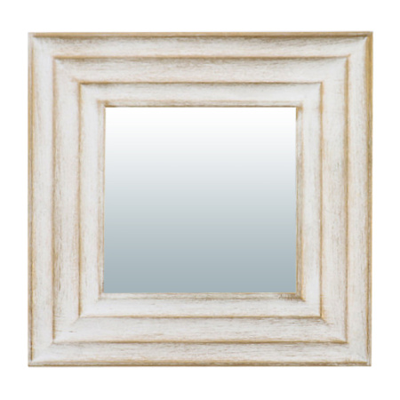 Зеркало декоративное "Кале" цвет белый, 25*25 см, зеркало 14*14 см  /24 QWERTY *1